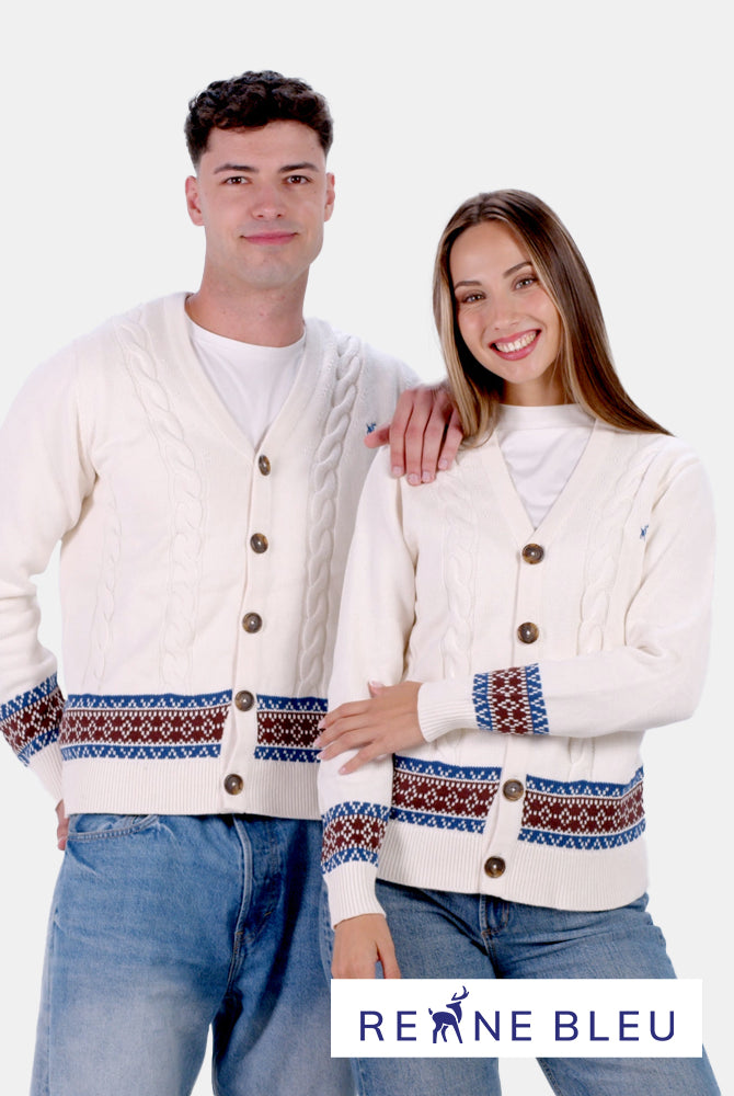 Cardigan für Paare aus Bio-Baumwolle Alpine