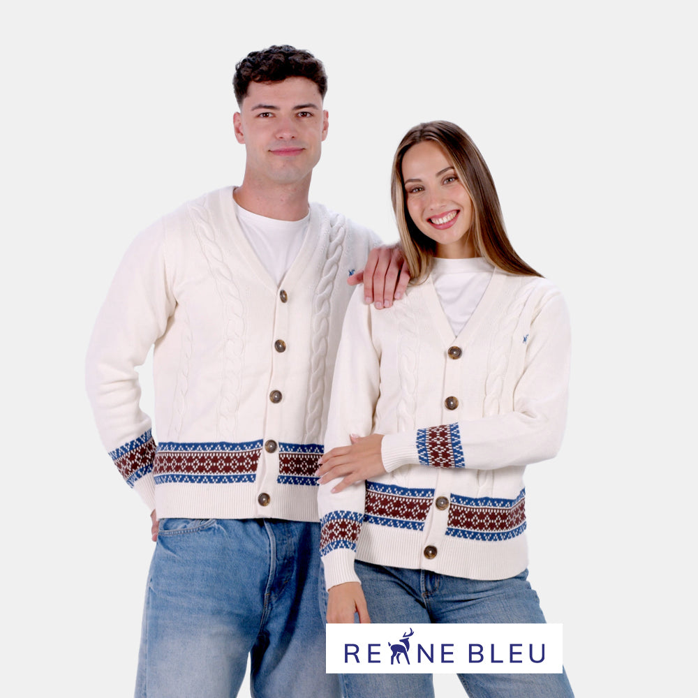 Cardigan für Paare aus Bio-Baumwolle Alpine