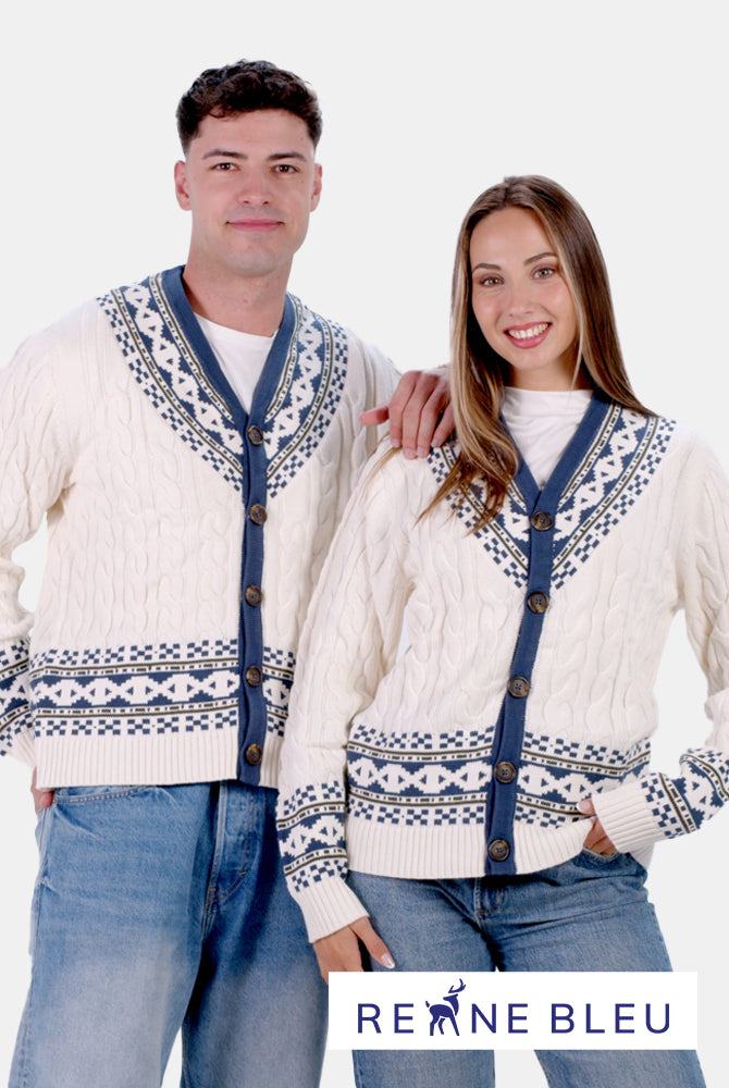 Cardigan für Paare aus Bio-Baumwolle Cottage