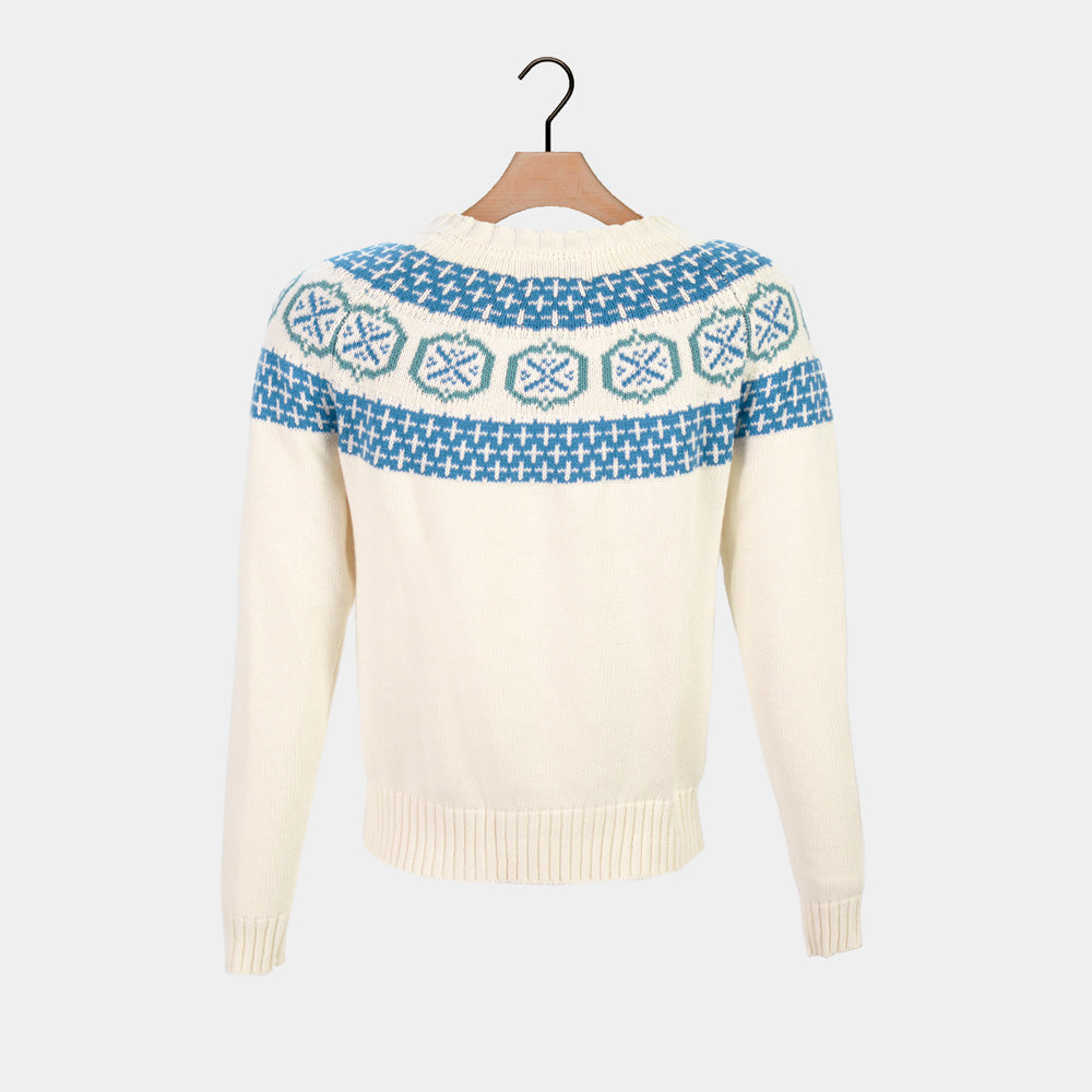 Baumwolle Damen Weihnachtspullover aus Bio-"Glacier"