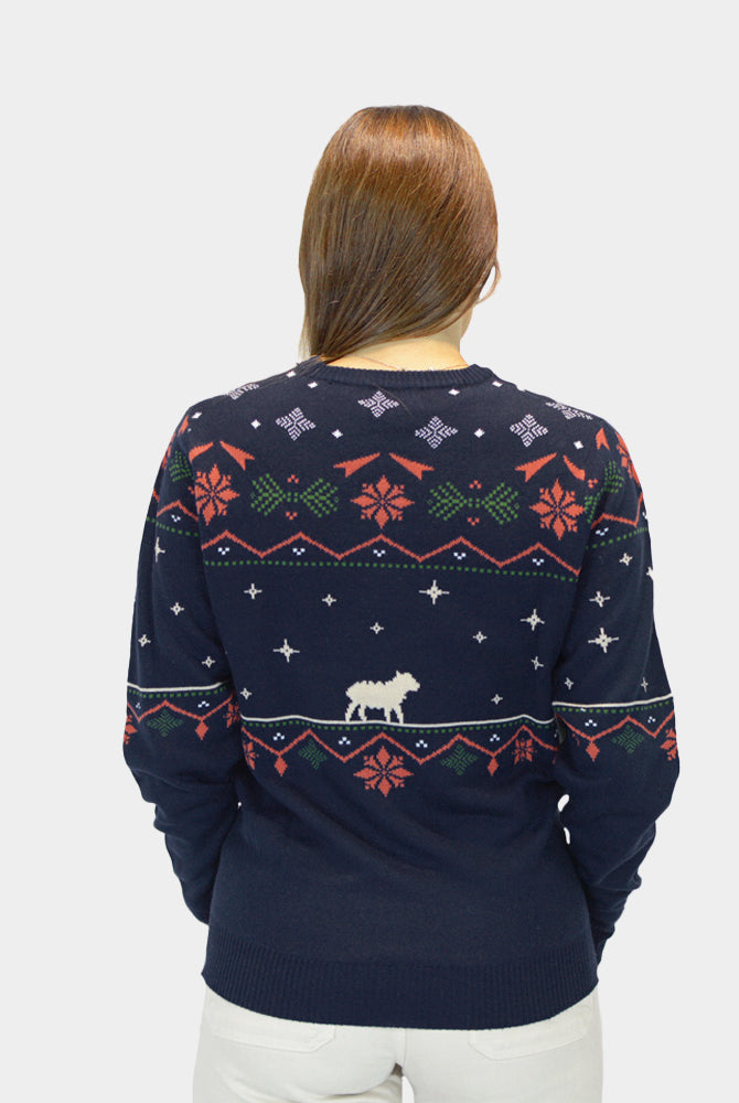 Damen Weihnachtspullover Weihnachtskrippe