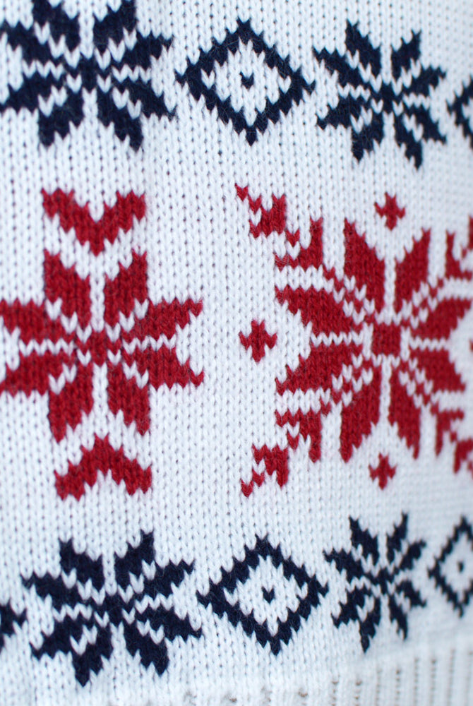 Herren Blau mit Rentier und Schnee Weihnachtspullover