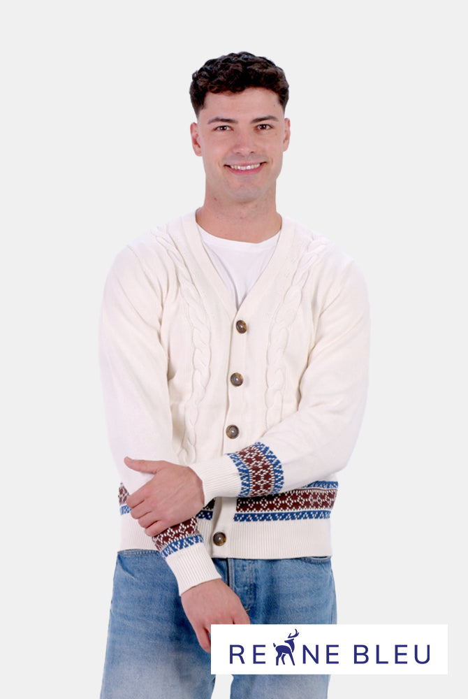 Herren Cardigan aus Bio-Baumwolle Alpine