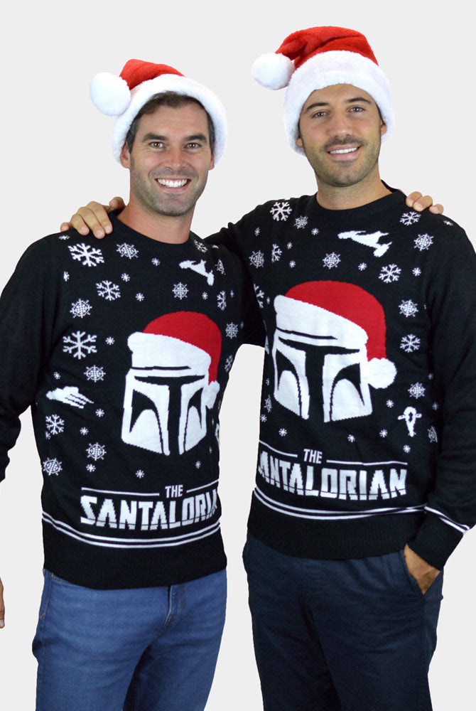 Herren Paar Weihnachtspullover The Santalorian