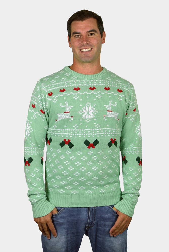 Herren Weihnachtspullover Grün "Sweet Christmas"