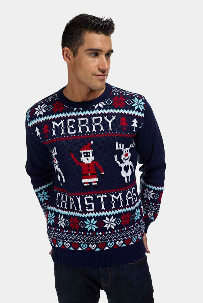 Herren Weihnachtspullover Merry Christmas