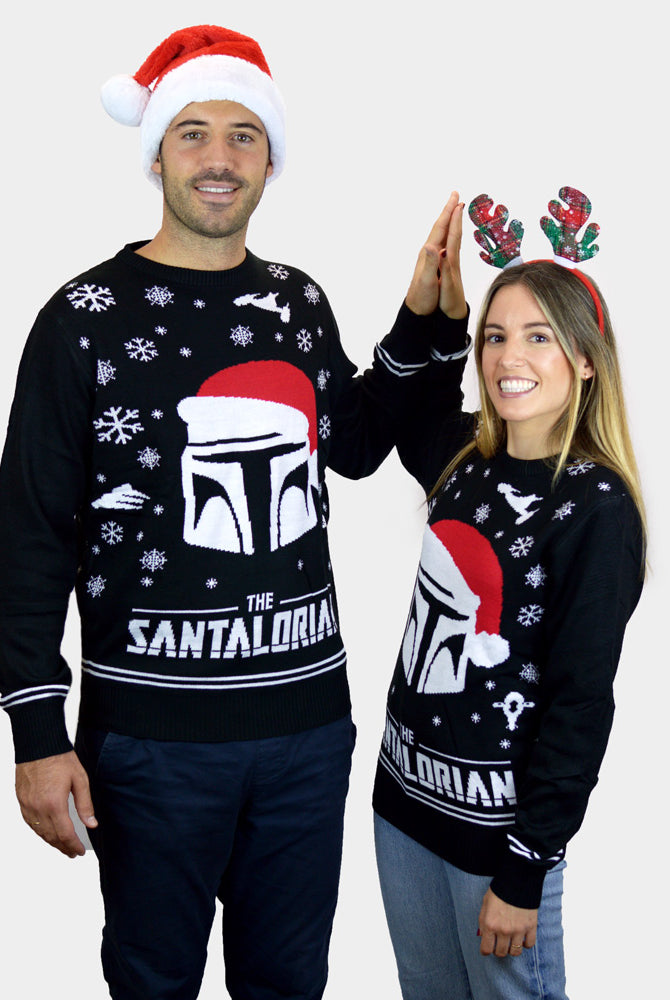 Herren Weihnachtspullover The Santalorian Paar