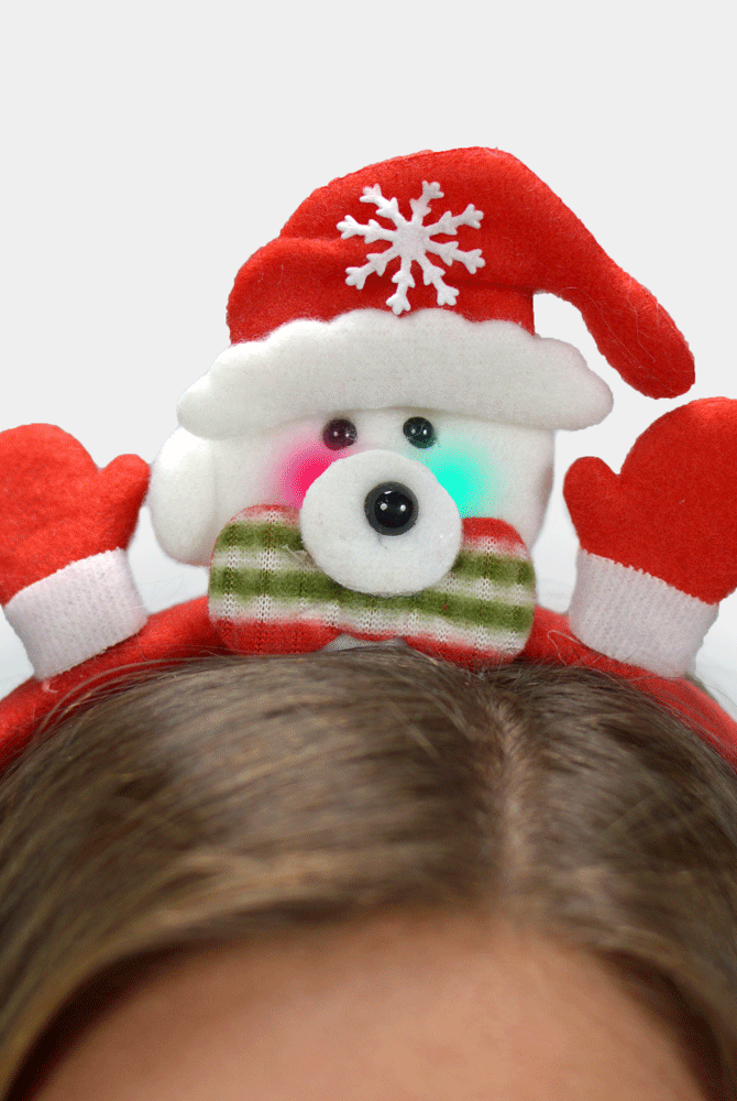 Weihnachtshaarreif Eisbär mit LED