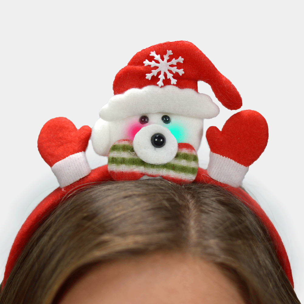 Weihnachtshaarreif Eisbär mit LED