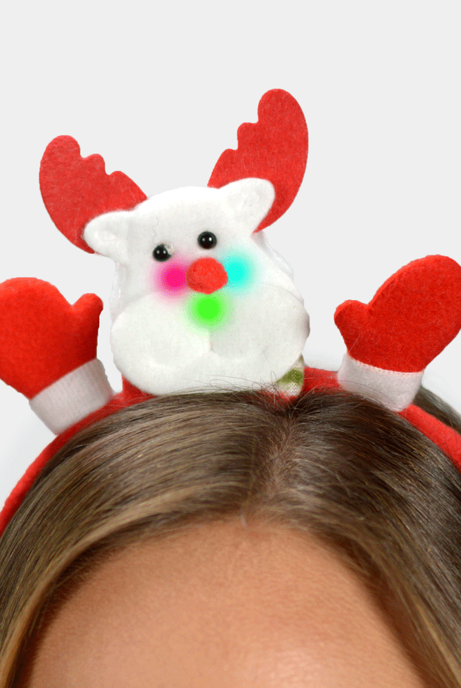 Weihnachtshaarreif Rentier mit LED