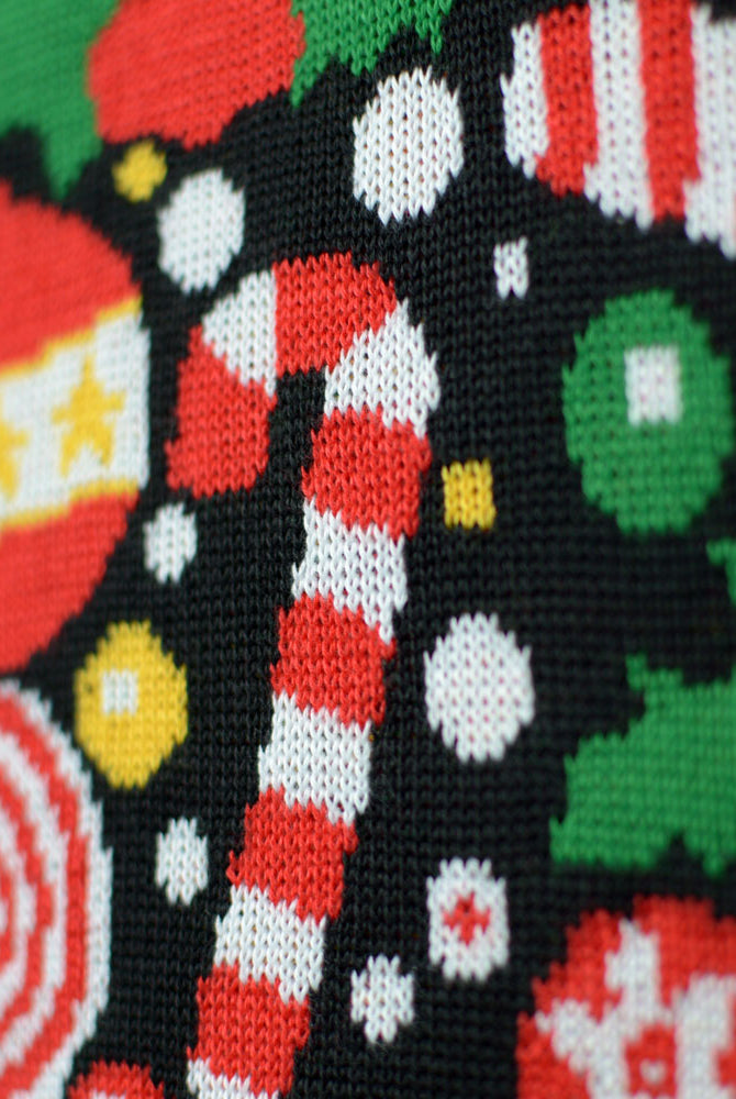 Schwarz Damen Weihnachtspullover "Merry Christmas"