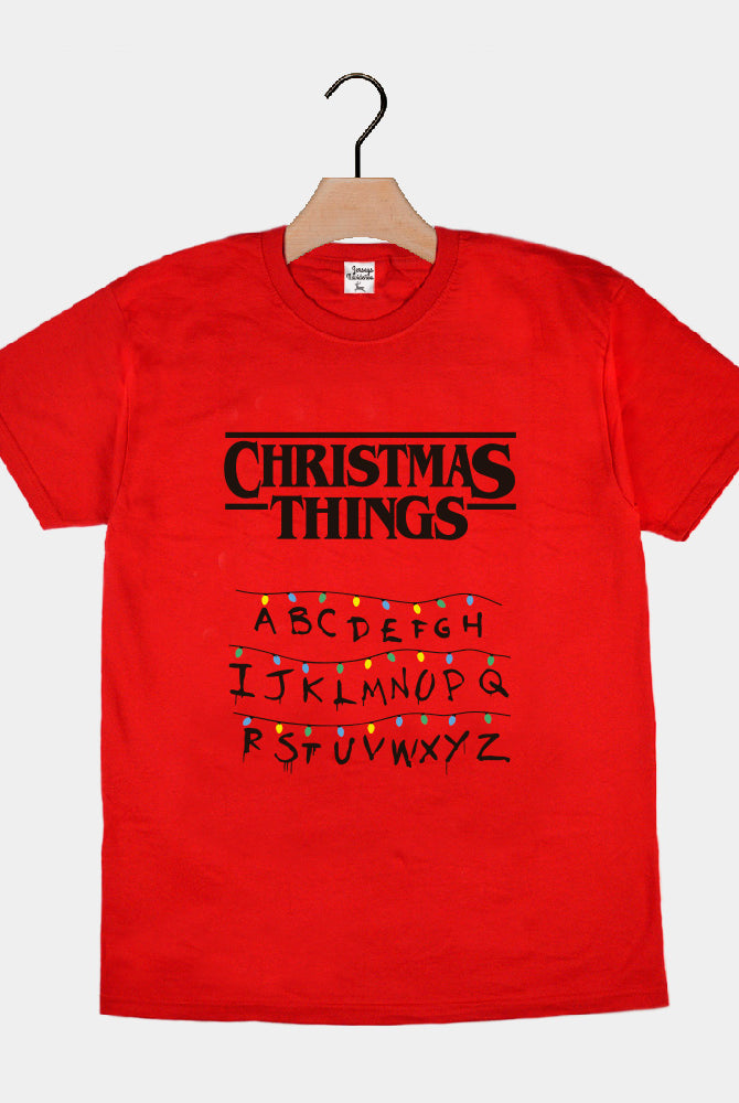 Weihnachts T-shirt in Rot für Damen und Herren - Christmas Things