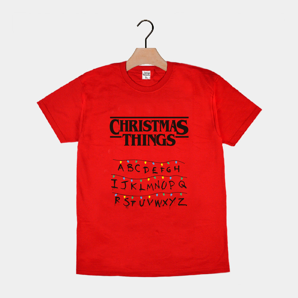 Weihnachts T-shirt in Rot für Damen und Herren - Christmas Things