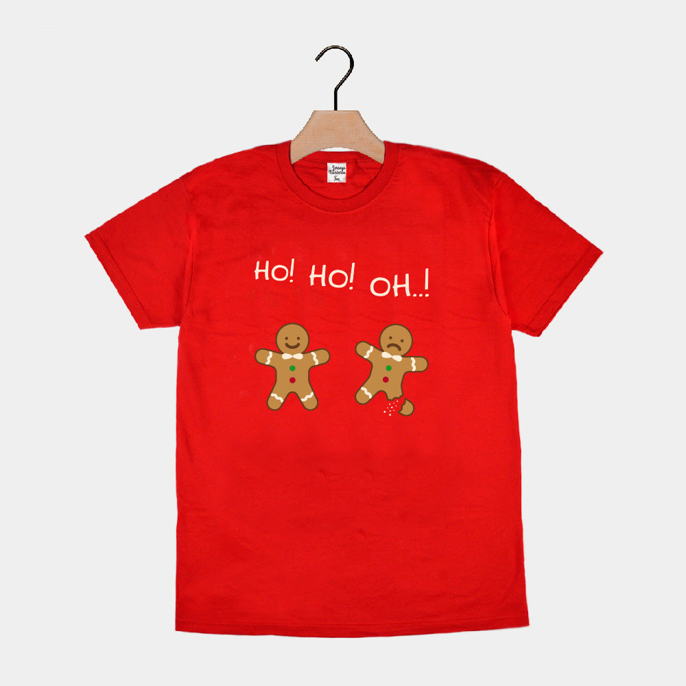 Weihnachts T-shirt in Rot für Damen und Herren - Gingerbread