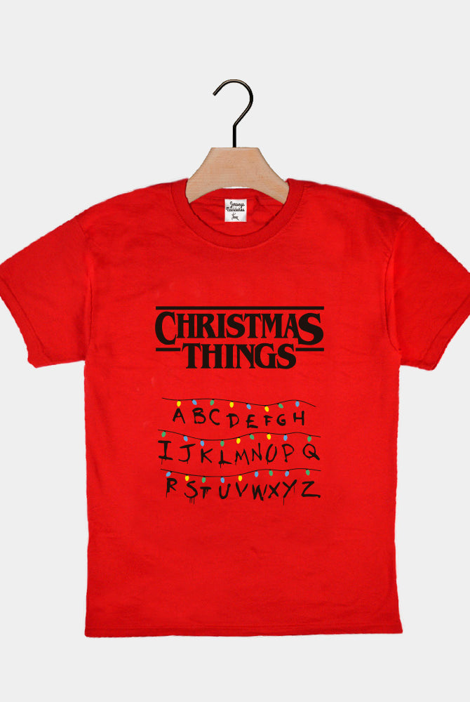 Weihnachts T-shirt in Rot für Kinder - Christmas Things