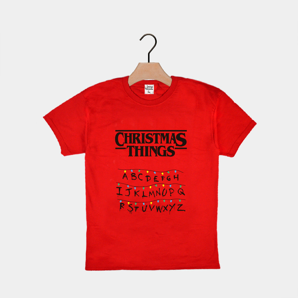 Weihnachts T-shirt in Rot für Kinder - Christmas Things