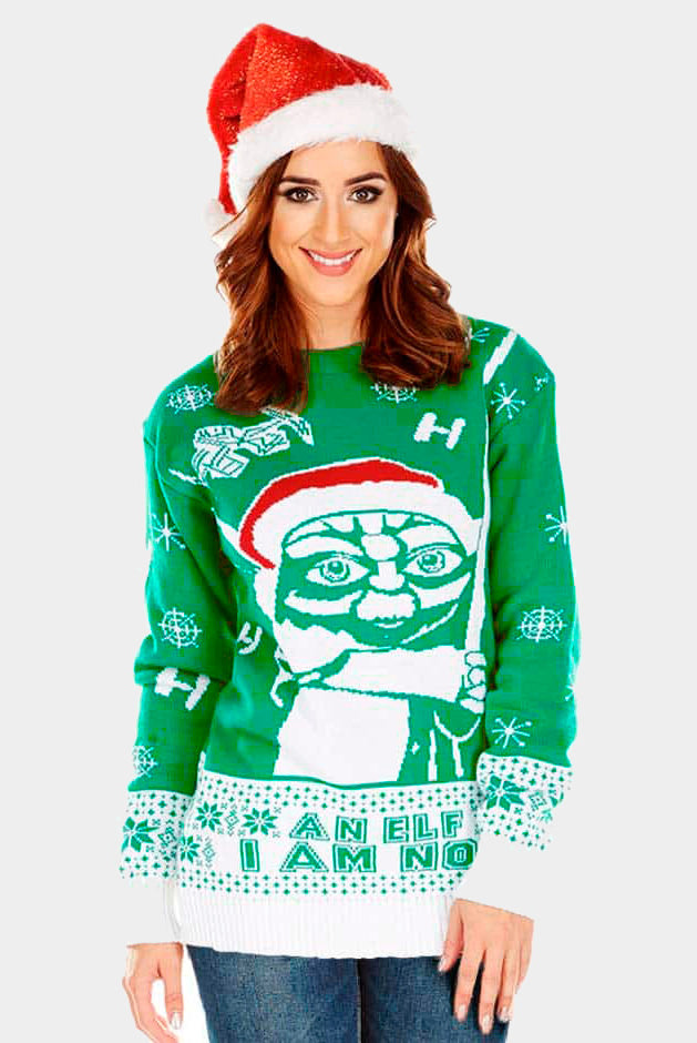 Weihnachtspullover für Paare I am Not an Elf Damen