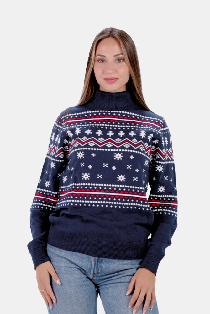 Weihnachtspullover für Paare aus Bio-Baumwolle Coldberry damen
