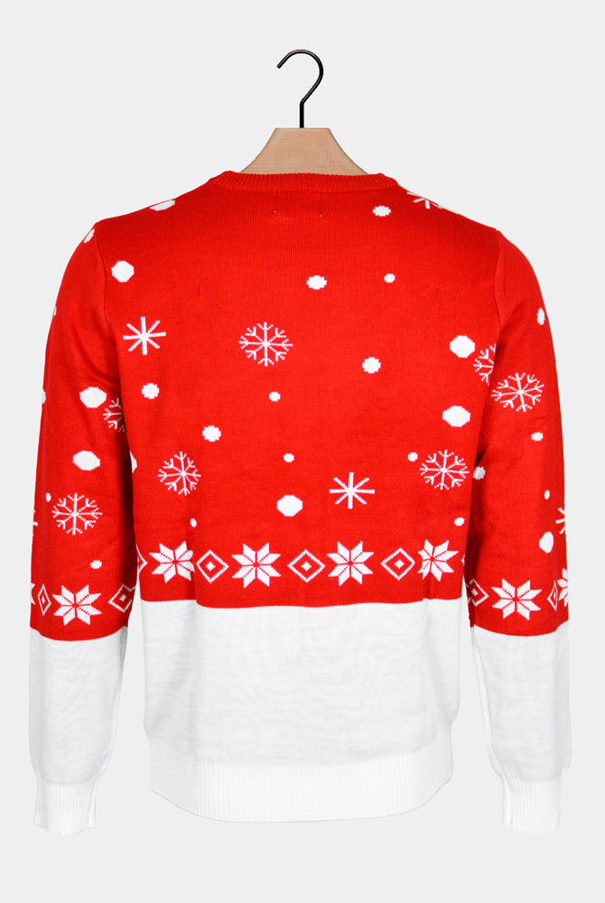 Weihnachtspullover Rot Damen Rudolf mit Schal