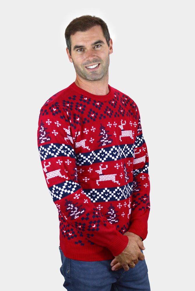 Weihnachtspullover Rot Herren Canada