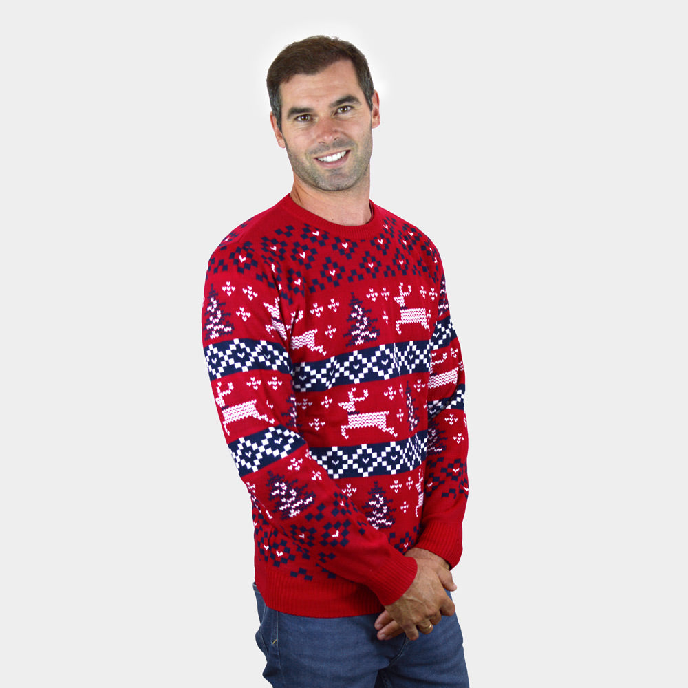 Weihnachtspullover Rot Herren Canada