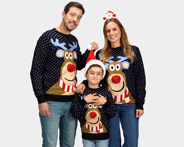 Weihnachtspullovern 3D familien