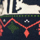 Damen Weihnachtspullover Blau Weihnachtskrippe
