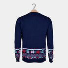 Damen Weihnachtspullover Merry Christmas Blau