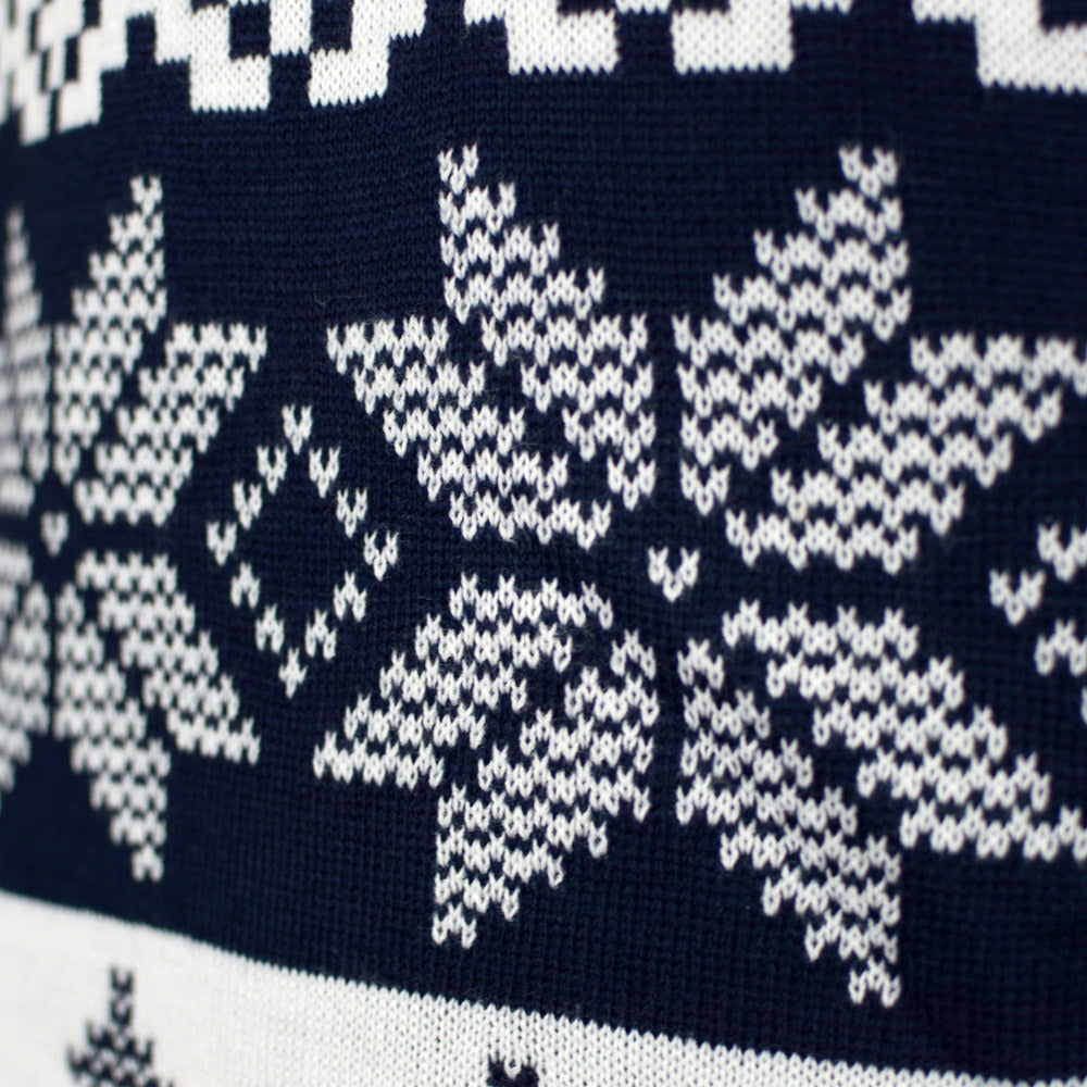 Damen Weihnachtspullover Nordpol Blau 
