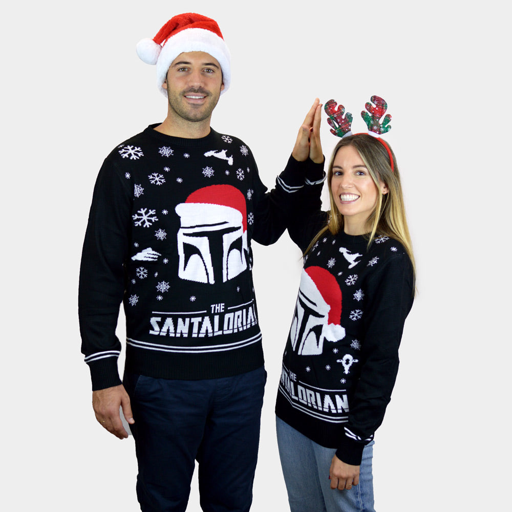Damen Weihnachtspullover The Santalorian Paar
