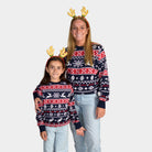Familien Weihnachtspullover mit Rentieren und Weihnachtsmotiven
