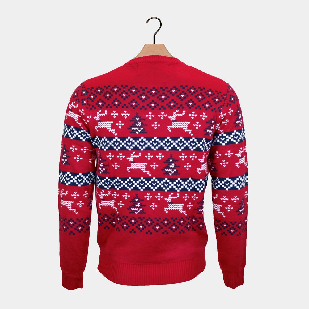 Herren Canada Weihnachtspullover Rot 
