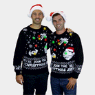 Herren Weihnachtspullover mit LED – Join the Christmas Side
