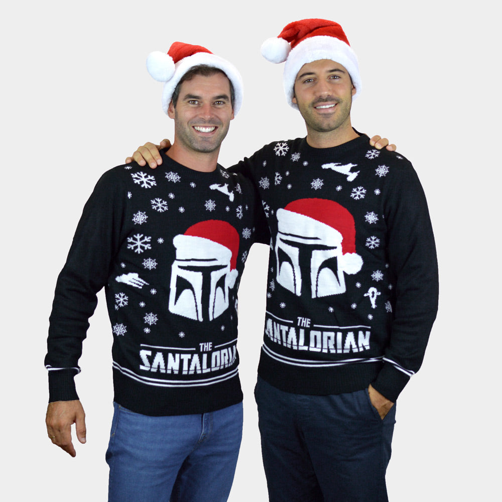 Herren Weihnachtspullover für Paare The Santalorian
