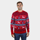 Herren Weihnachtspullover Rot Canada
