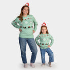 Kinder Weihnachtspullover Grün "Sweet Christmas" Familien
