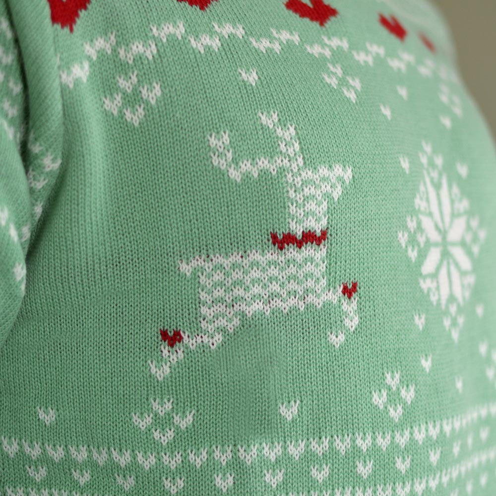 Kinder Weihnachtspullover "Sweet Christmas" Grün 

