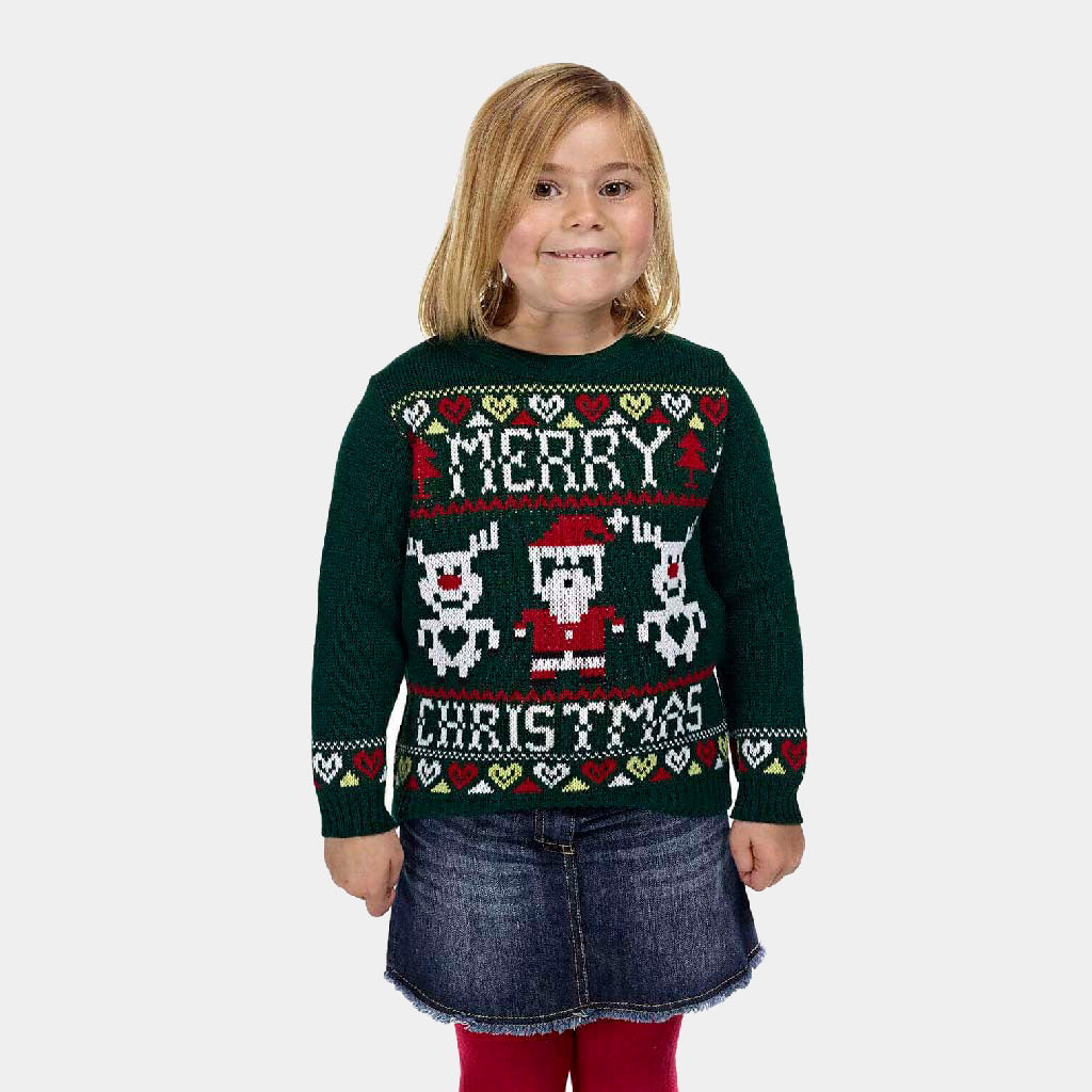 Merry Kinder Weihnachtspullover Christmas
