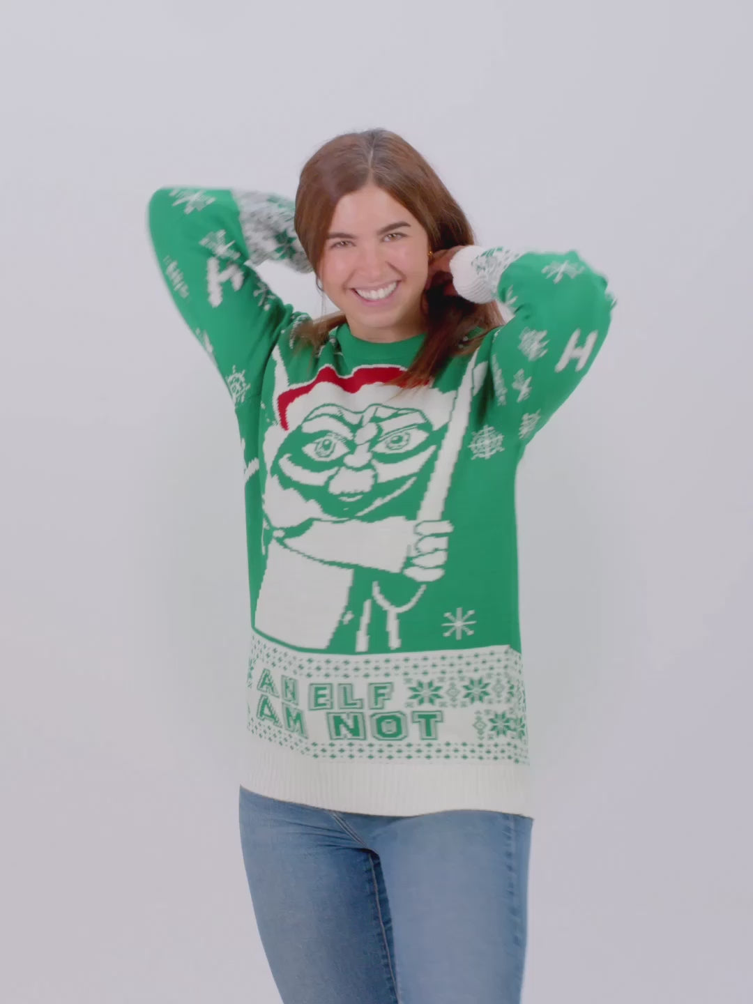 damen und Herren Weihnachtspullover I am Not an Elf
