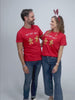 Weihnachts T-shirt in Rot für Damen und Herren - Gingerbread
