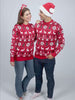 Damen und Herren Weihnachtspullover Rot Sternen Rentieren Weihnachtsbäumen