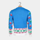 Herren Blau mit Weihnachtsmann und Rudolf Weihnachtspullover 
