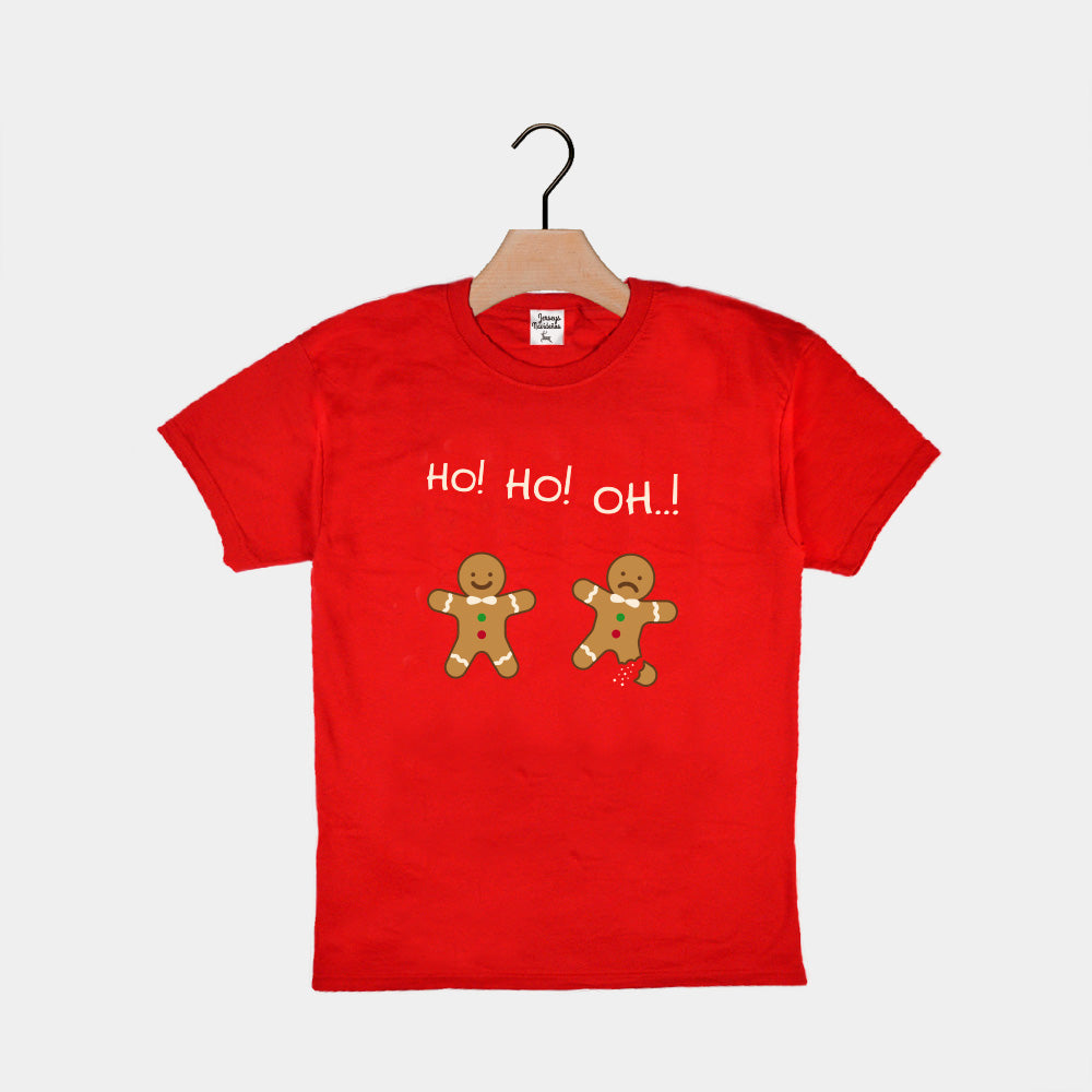 Weihnachts T-shirt in Rot für Kinder - Gingerbread