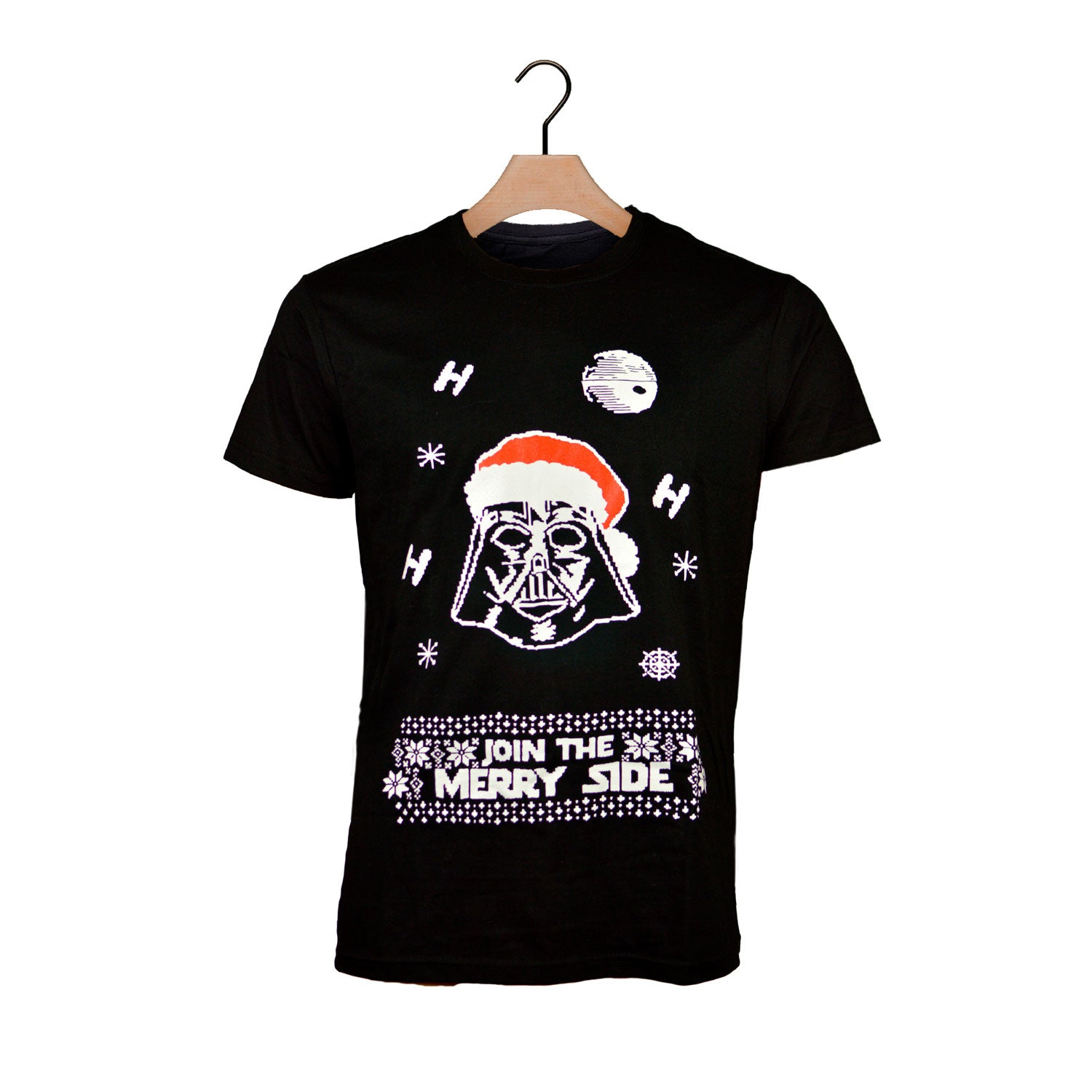 Weihnachts T-shirt in Schwarz für Damen und Herren Join the Merry Side
