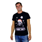 Weihnachts T-shirt in Schwarz für Herren Join the Merry Side
