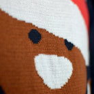 Weihnachtspullover für Damen Blau mit Gingerbread
