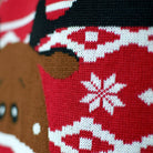 Weihnachtspullover für Herren in Rot Rentier Rudolph Halstuch
