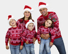Weihnachtspullover Klassischer Rot mit Polarsternen Familien 
