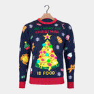 Weihnachtspullover mit LED „Christmas Food“
