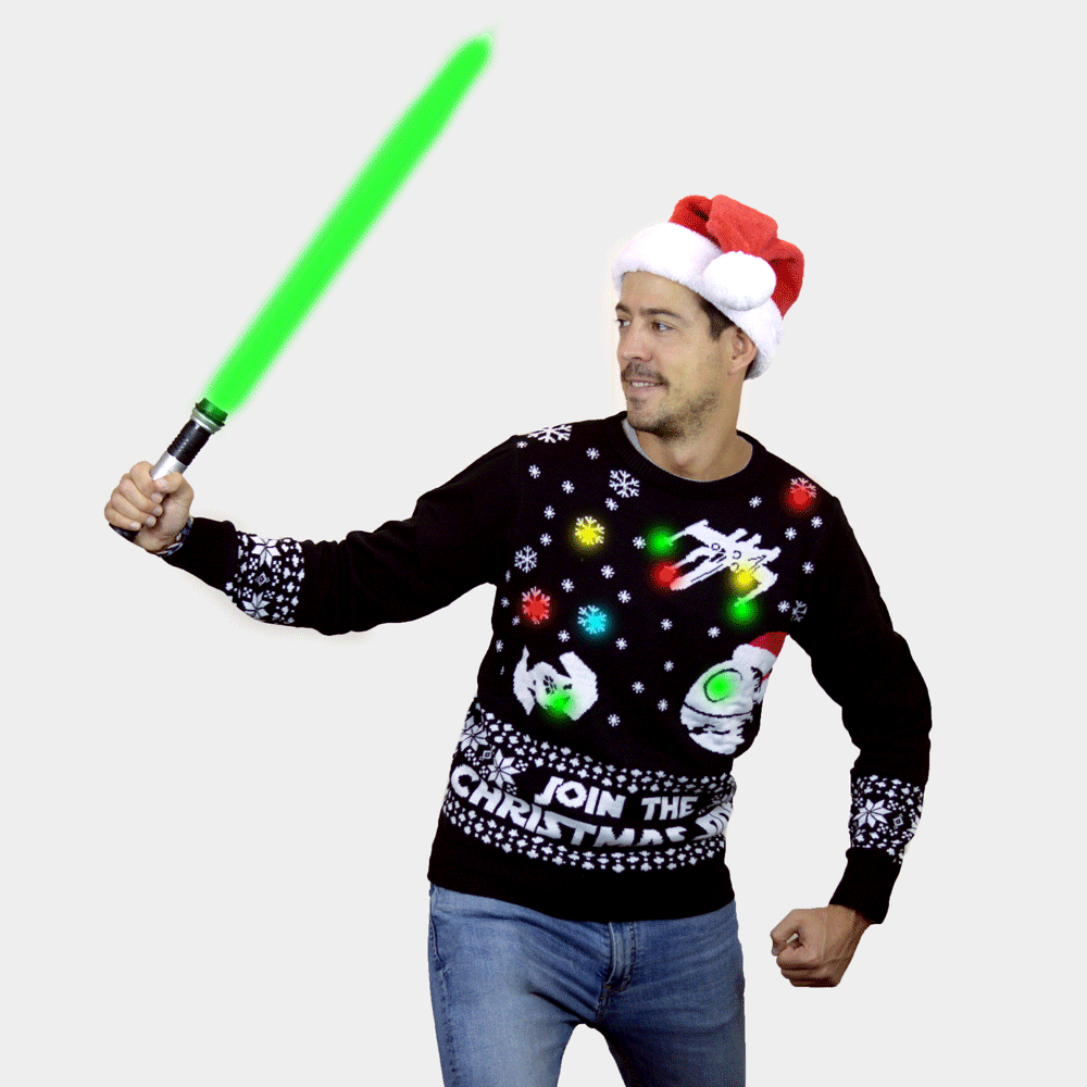 Weihnachtspullover mit LED – Join the Christmas Side herren
